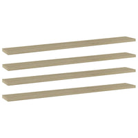 Bookshelf Boards 4 pcs Sonoma Oak 80x10x1.5 cm Engineered Wood