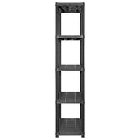 Storage Shelf 5-Tier Black 142x38x170 cm Plastic