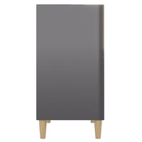 Sideboard High Gloss Grey 57x35x70 cm Engineered Wood