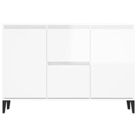 Sideboard High Gloss White 104x35x70 cm Engineered Wood