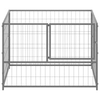 Dog Kennel Silver 100x100x70 cm Steel