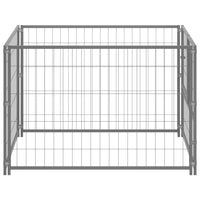 Dog Kennel Silver 100x100x70 cm Steel