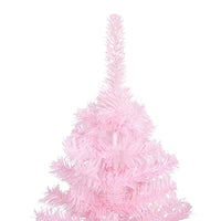 Artificial Pre-lit Christmas Tree with Stand Pink 210 cm PVC