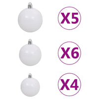 Artificial Pre-lit Christmas Tree with Ball Set Pink 150 cm PVC