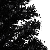 Artificial Pre-lit Christmas Tree with Ball Set Black 150 cm PVC