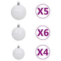 Upside-down Artificial Pre-lit Christmas Tree with Ball Set 180 cm