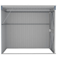 Wall-mounted Garden Shed Grey 118x194x178 cm Galvanised Steel