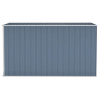 Wall-mounted Garden Shed Grey 118x288x178 cm Galvanised Steel
