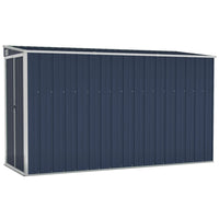 Wall-mounted Garden Shed Anthracite 118x288x178 cm Steel