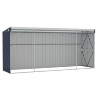 Wall-mounted Garden Shed Anthracite 118x382x178 cm Steel