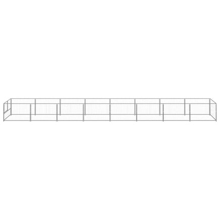 Dog Kennel Silver 8 m² Steel