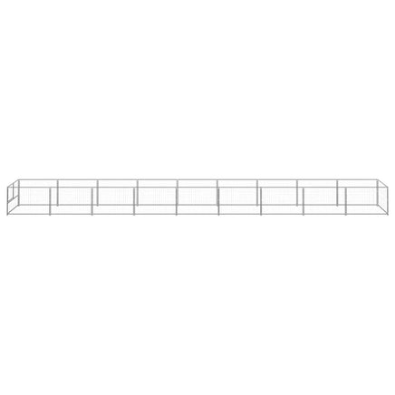Dog Kennel Silver 9 m² Steel