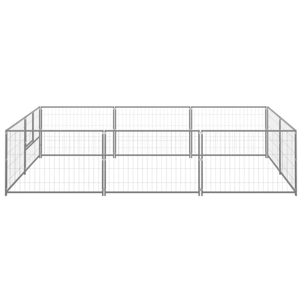 Dog Kennel Silver 6 m² Steel