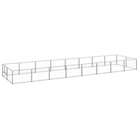Dog Kennel Silver 16 m² Steel