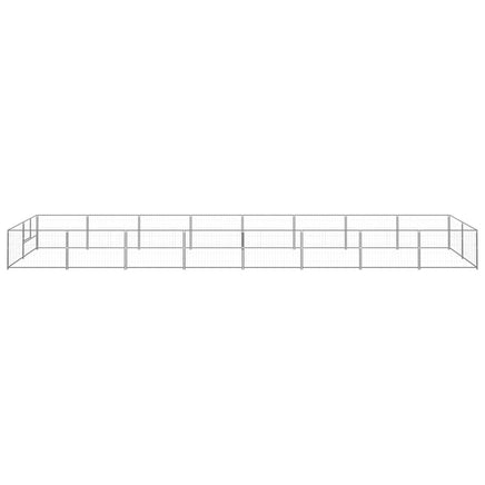 Dog Kennel Silver 16 m² Steel