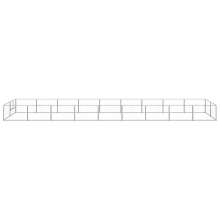 Dog Kennel Silver 18 m² Steel
