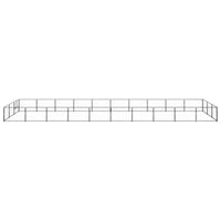 Dog Kennel Black 30 m² Steel