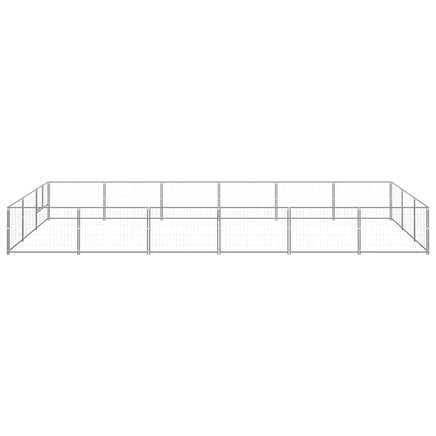 Dog Kennel Silver 18 m² Steel