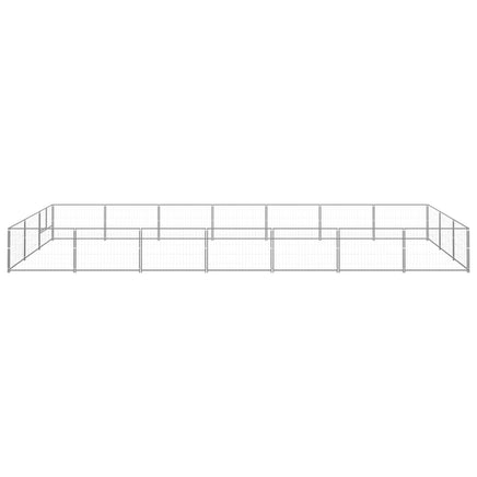 Dog Kennel Silver 21 m² Steel