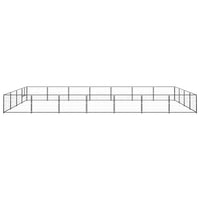 Dog Kennel Black 28 m² Steel