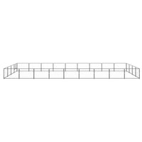 Dog Kennel Black 36 m² Steel