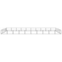 Dog Kennel Black 40 m² Steel