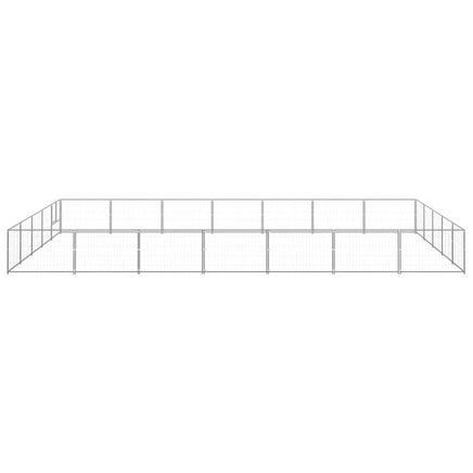 Dog Kennel Silver 35 m² Steel