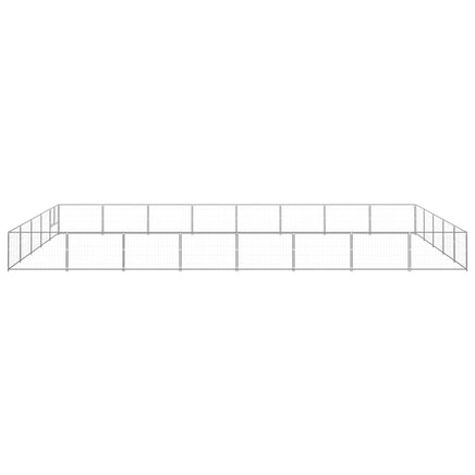 Dog Kennel Silver 40 m² Steel