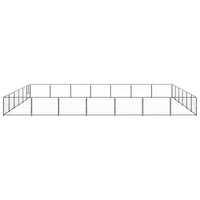 Dog Kennel Black 42 m² Steel