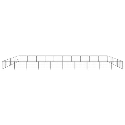 Dog Kennel Black 70 m² Steel