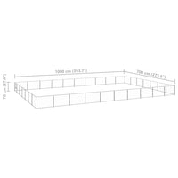 Dog Kennel Silver 70 m² Steel