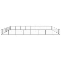 Dog Kennel Black 64 m² Steel