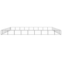 Dog Kennel Black 72 m² Steel