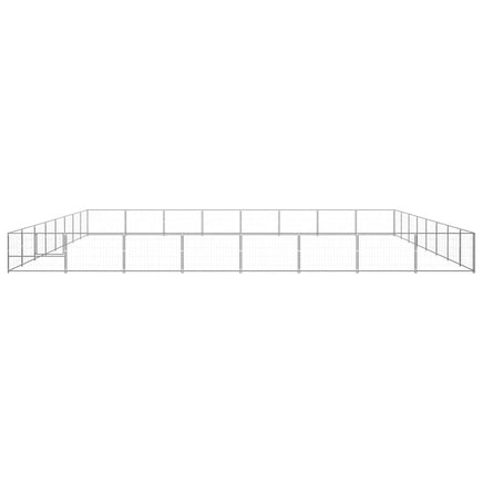 Dog Kennel Silver 64 m² Steel