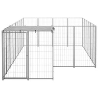 Dog Kennel Silver 8.47 m² Steel