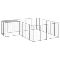 Dog Kennel Silver 8.47 m² Steel