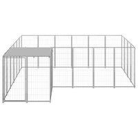 Dog Kennel Silver 8.47 m² Steel