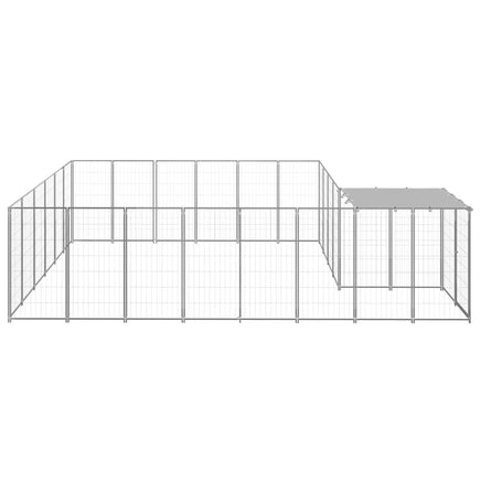 Dog Kennel Silver 12.1 m² Steel