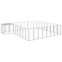 Dog Kennel Silver 20.57 m² Steel