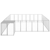 Dog Kennel Silver 20.57 m² Steel