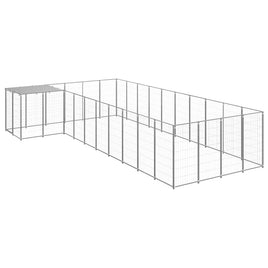 Dog Kennel Silver 13.31 m² Steel