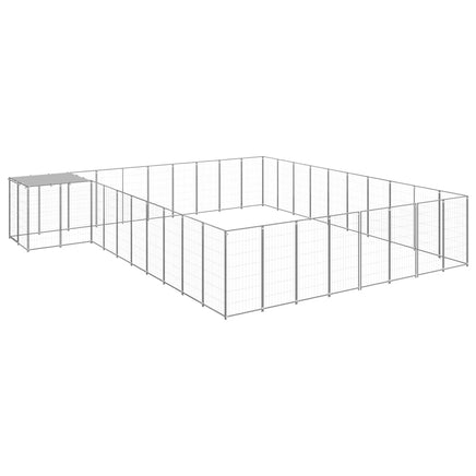 Dog Kennel Silver 25.41 m² Steel