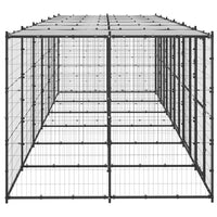 Outdoor Dog Kennel Steel with Roof 14.52 m²