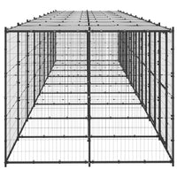 Outdoor Dog Kennel Steel with Roof 21.78 m²