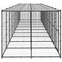 Outdoor Dog Kennel Steel with Roof 24.2 m²