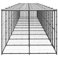 Outdoor Dog Kennel Steel with Roof 29.04 m²