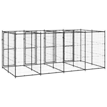 Outdoor Dog Kennel Steel 9.68 m²