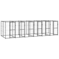 Outdoor Dog Kennel Steel 14.52 m²