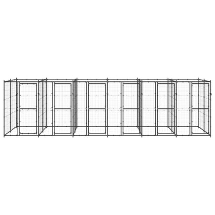 Outdoor Dog Kennel Steel 14.52 m²
