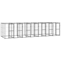 Outdoor Dog Kennel Steel 16.94 m²